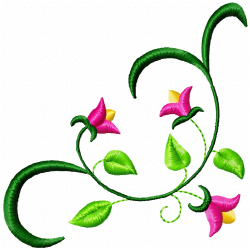 Flowers And Tree Embroidery Design 3 Flowers And Tree Embroidery Design 3